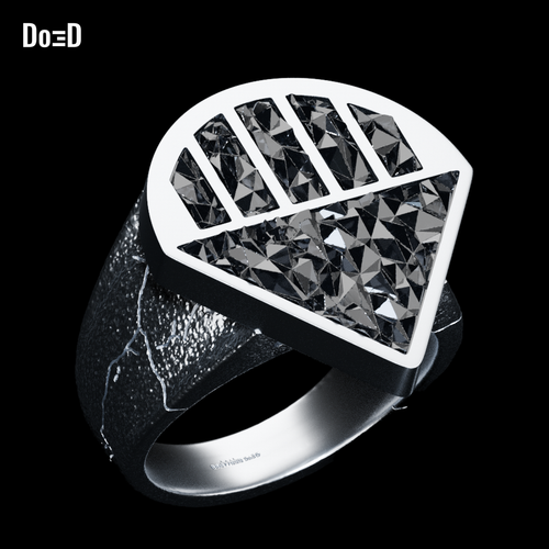Custom Black Lantern shaped ring by Do3D