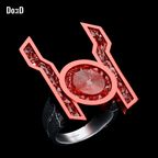 Custom Red Lantern shaped ring by Do3D