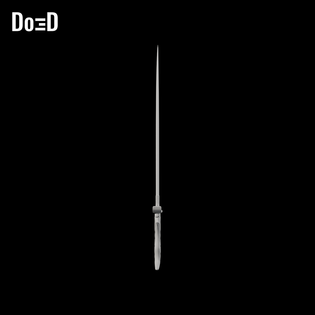 Do3D Snake Eyes Type 2 sword, original model, Blender rendered side view
