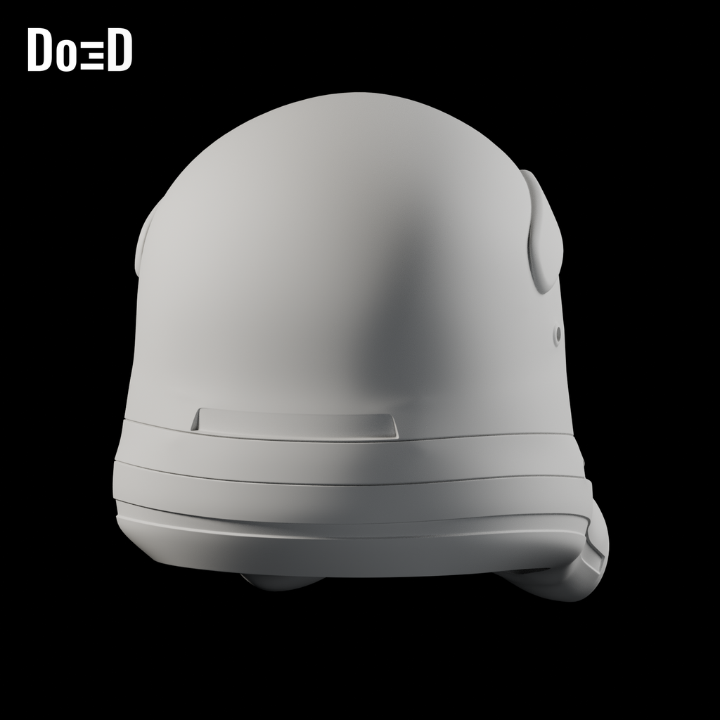 Do3D TIE Pilot supplied main helmet shell, rear view