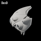 Do3D Widowmaker helmet, original model, Blender rendered side view