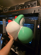 3D Printed Yoshi inspired Helmet – Super Mario Galaxy Inspired – Fully Assembled Cosplay Mask (24” Fit, Magnetic Back)