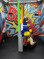3D Printed Superhero Comic Poster – Clawed Mutant & Laser vision hero Wall Art