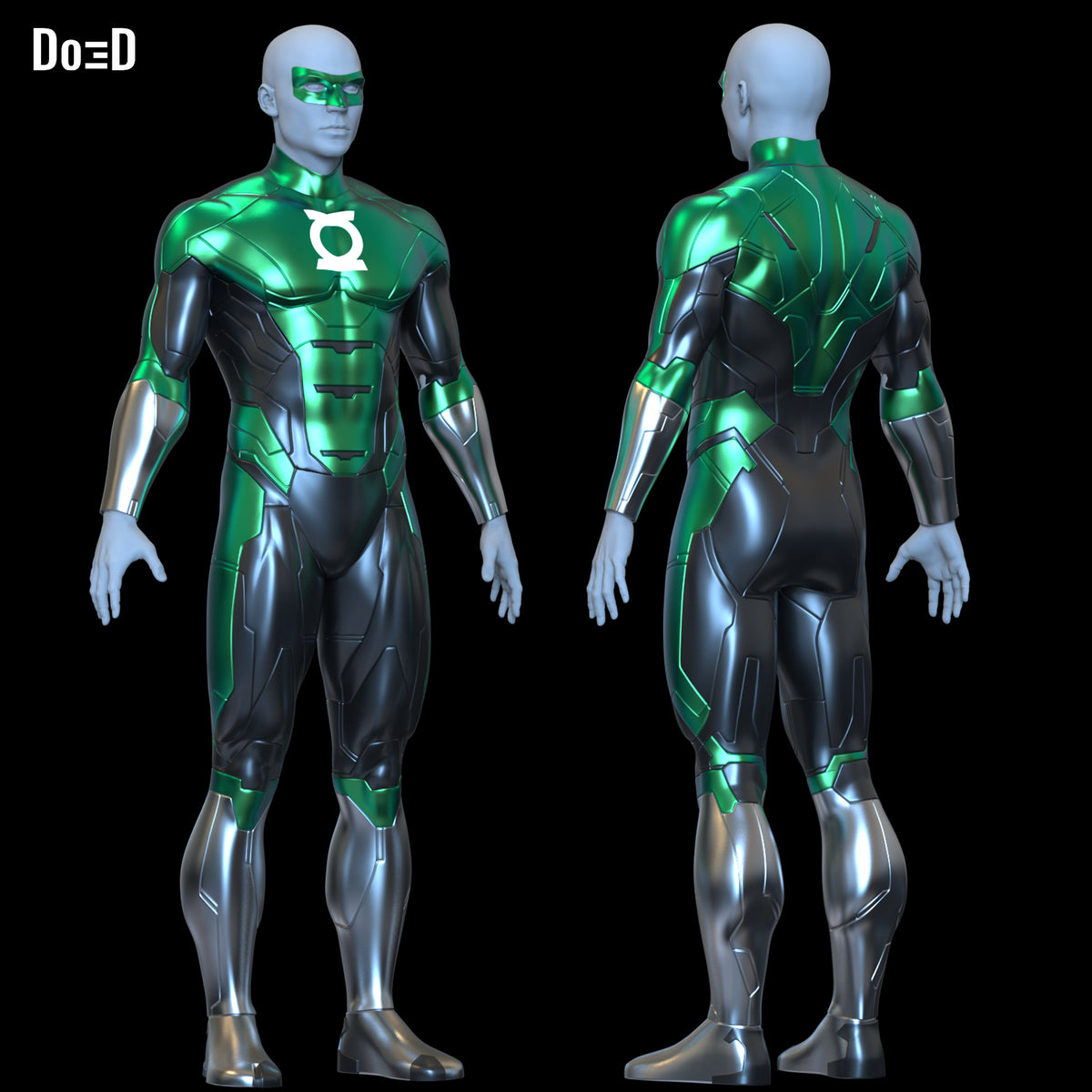 Snyder Green Lantern Suit Concept Full Body Hal Jordan 3D Printable Model STL File #GLS55 Preorder (Copy