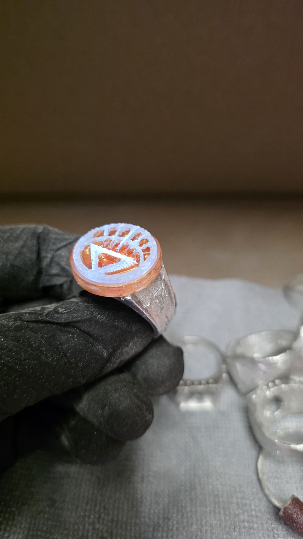 White Lantern Ring