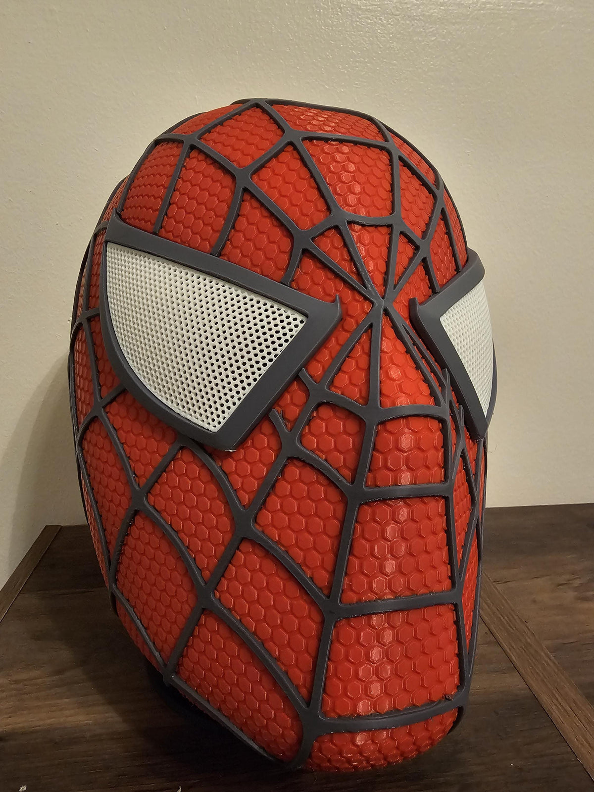 Web Pattern Mask with White Lenses – Cosplay Costume Mask
