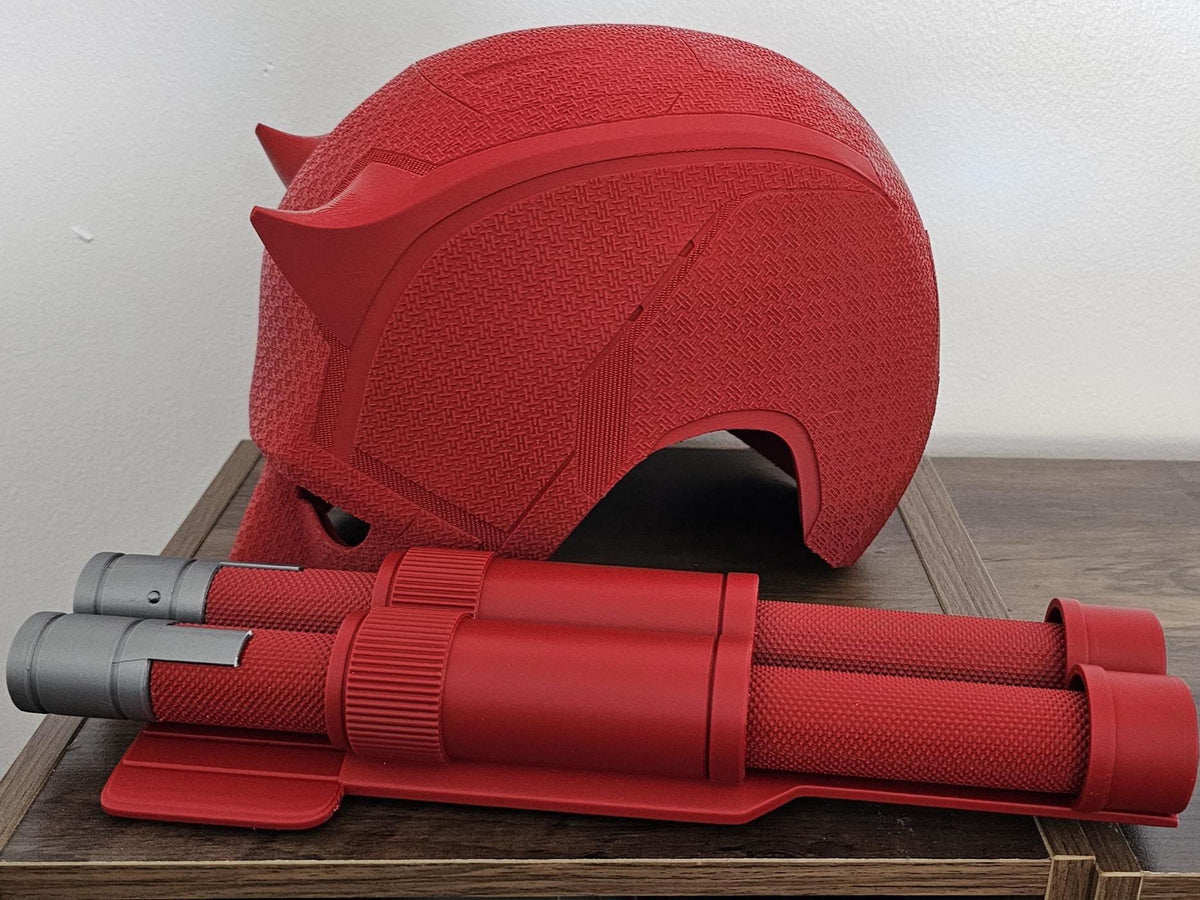 Daredevil Billy Clubs – Red or Black with Silver Ends (Pair with Holster)
