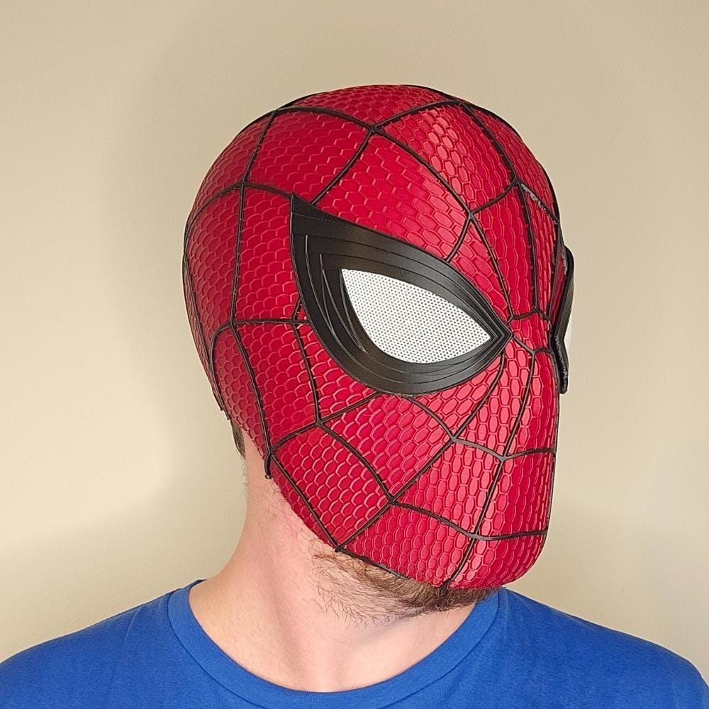 Modern Web Mask – Superhero Style Cosplay Mask with Bold Eye Lenses