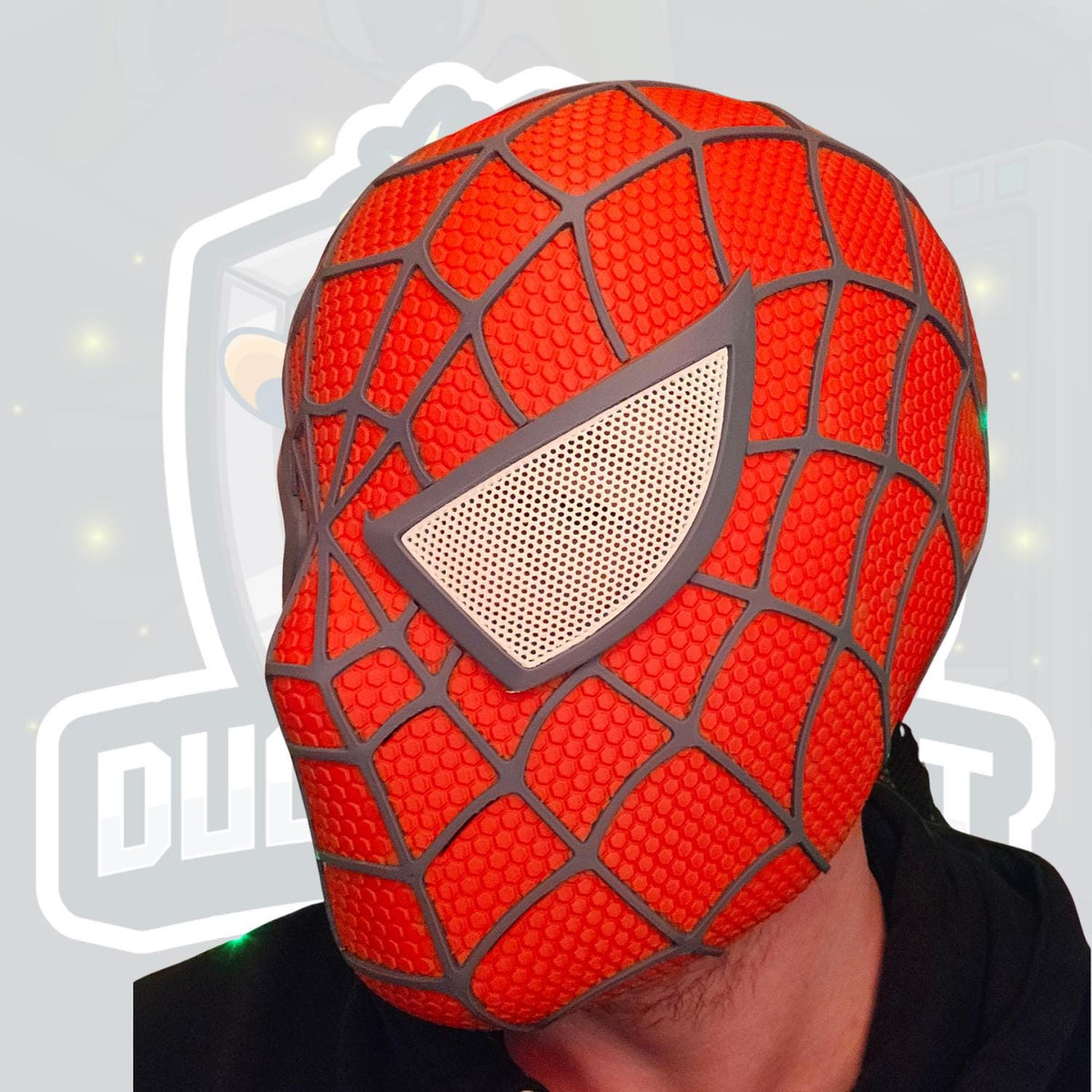 Web Pattern Mask with White Lenses – Cosplay Costume Mask
