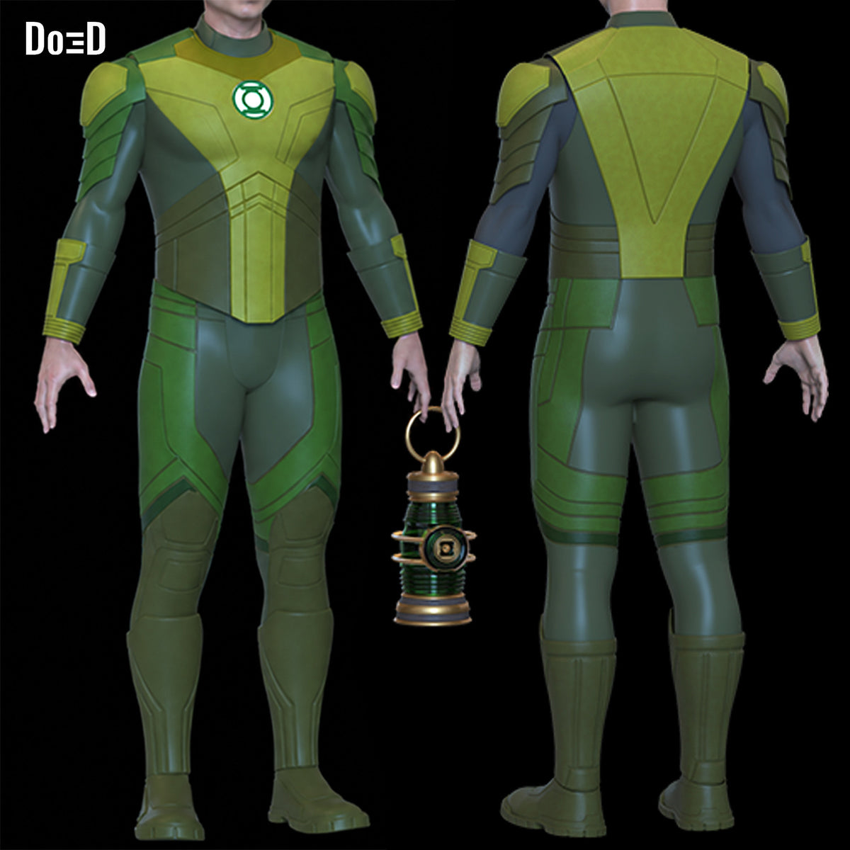 Lanterns Greenlantern Full Suit + Lantern 3D Printable Model STL File #GL866