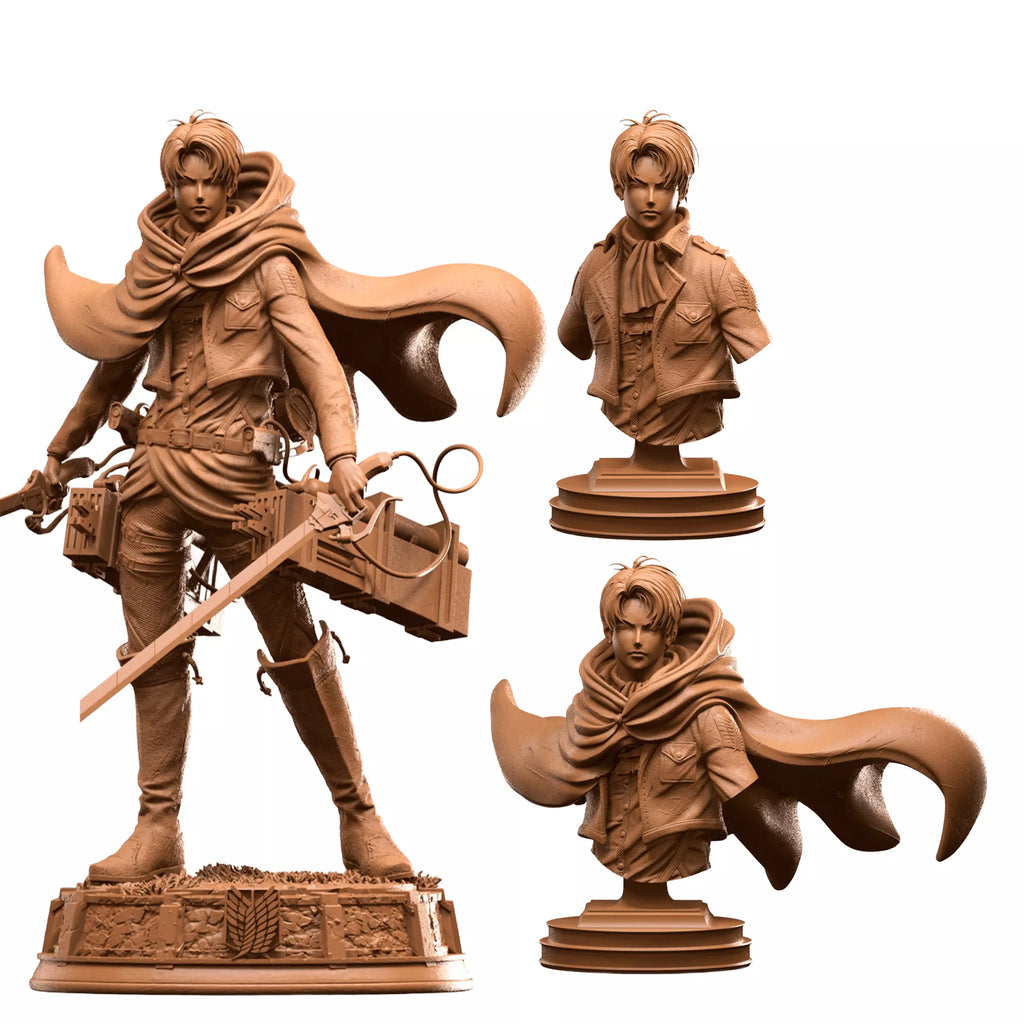 Levi Ackerman 3D Print Bust Pack LEVI Aot Shingeki no Kyojin by Visceral Studios – gallery view 2