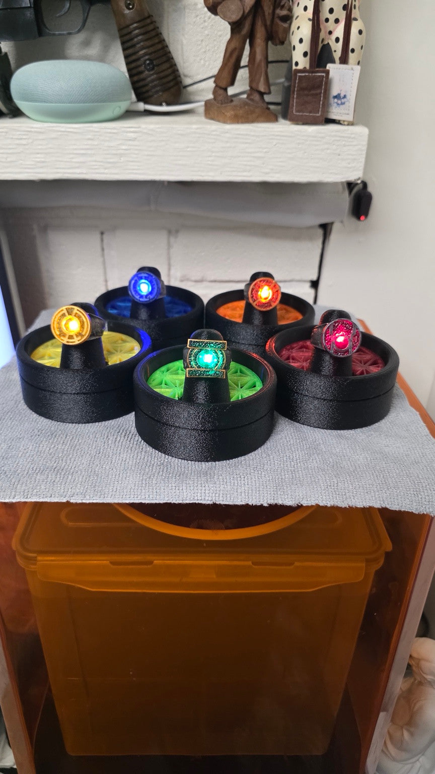 All five ring colors shown for reference only. Purchase includes one ring in the selected color; other rings are not included.