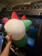 3D Printed Yoshi inspired Helmet – Super Mario Galaxy Inspired – Fully Assembled Cosplay Mask (24” Fit, Magnetic Back)