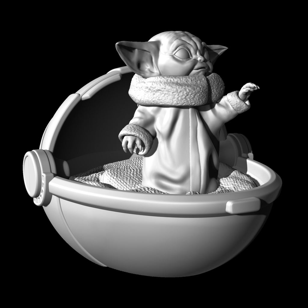 GROGU BABY YODA – THE MANDALORIAN STL 3D PRINT MODEL