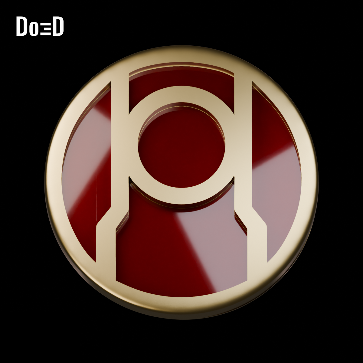 Emblem Only | Red Lantern Rage Power Battery | 3D Printable Model #RR90