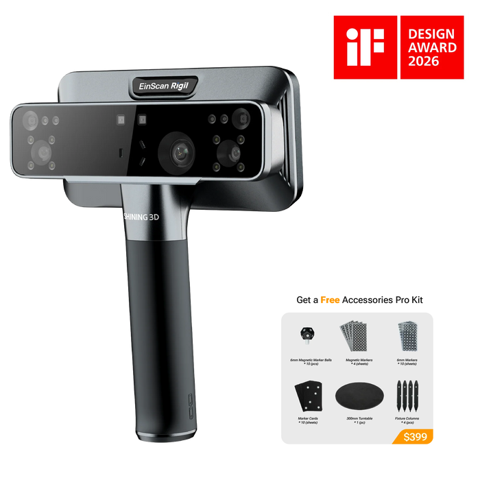 EinScan Rigil | The Tri-Mode Laser 3D scanner
