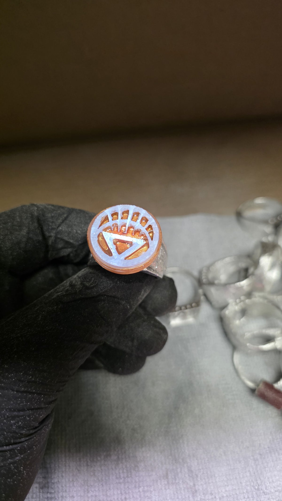 White Lantern Ring