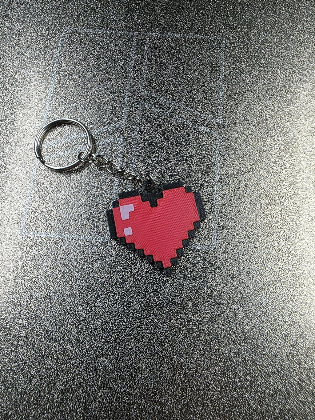 Minecraft Heart Keychain