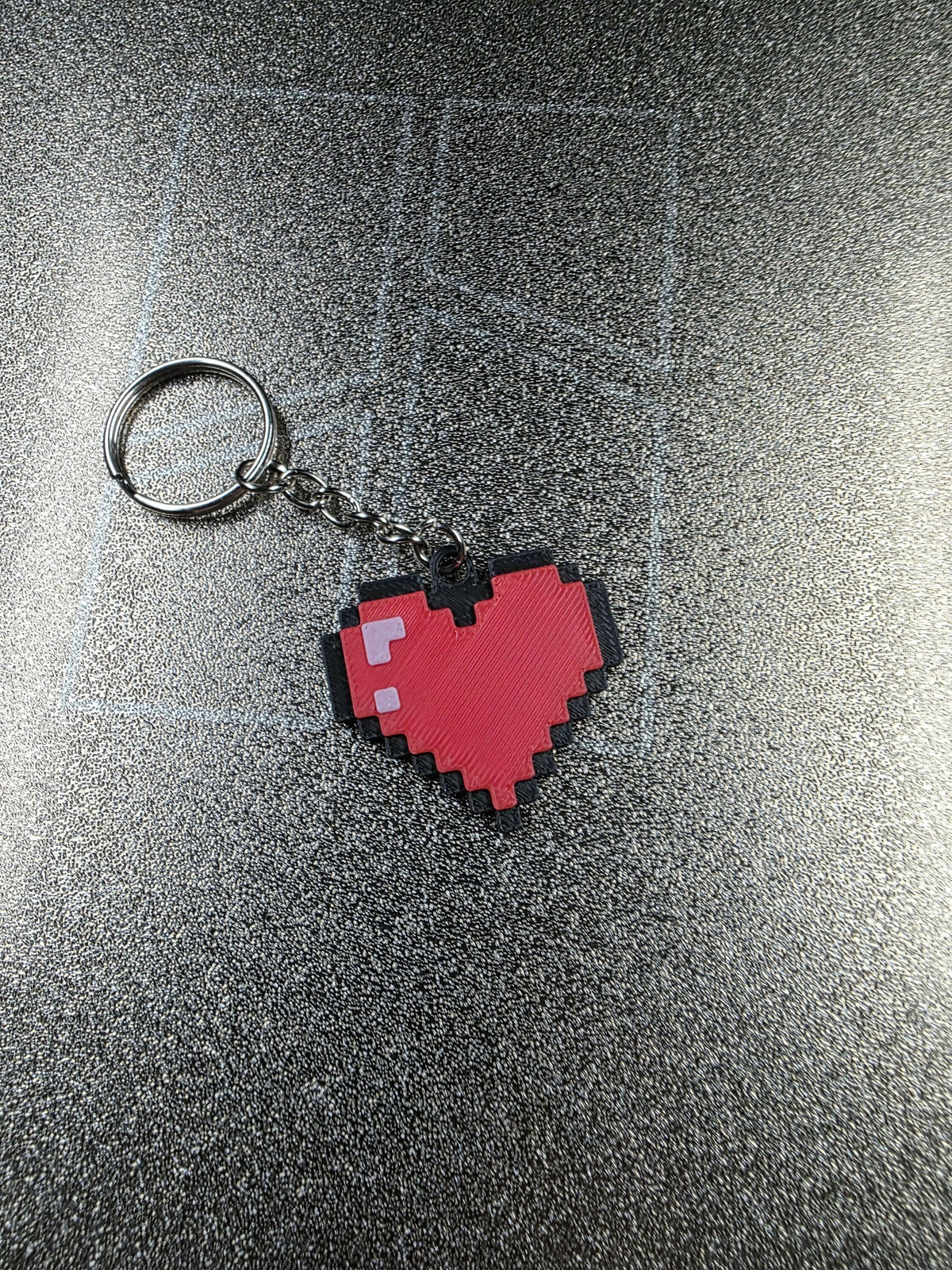 Minecraft Heart Keychain