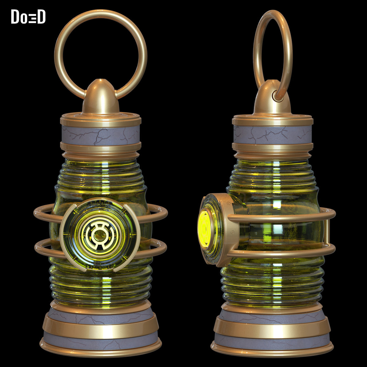 Yellow Lantern Fear Power Battery 3D Printable Model STL #YL373